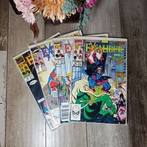 Marvel Comic Excalibur 1989 Vol 1 #8 & 1990 Vol 1 #19, #20, #27 | 4 Book Bundle